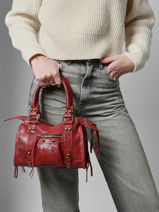 Handtas Spazzolato Leder Milano Bruin spazzolato SP24093-vue-porte